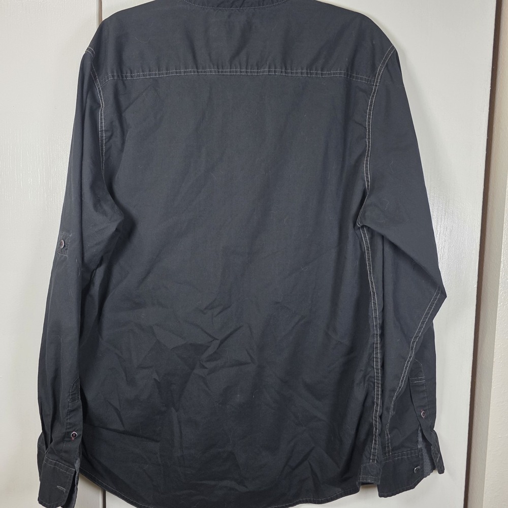 Drill Clothing Co Mens Black Long Sleeve Shirt XL Granola streetCasual Goth Glam - Picture 3 of 10